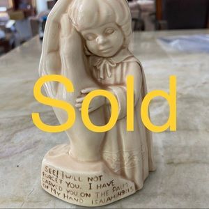 Inspirational carved on hand of God figurine